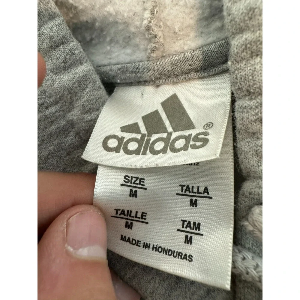 Adidas‎ Mens Kansas Jayhawks Graphic Logo Drawstring Hoodie Sweatshirt Gray M